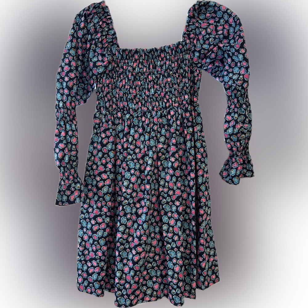 Lilly Pulitzer Vibrant Blue and Pink Smocked Dress